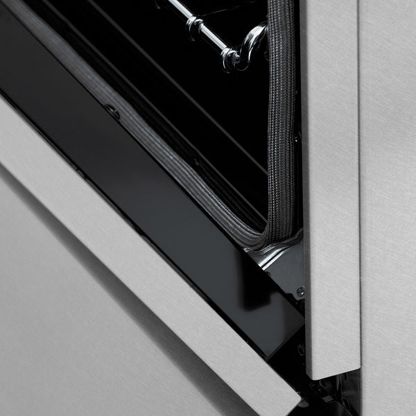 ZLINE 36 in. 4.6 cu. ft. Legacy Dual Fuel Range with 6 Burner Gas Cooktop and Electric Convection Oven in Satin Stainless Steel, Open Box-Great Condition