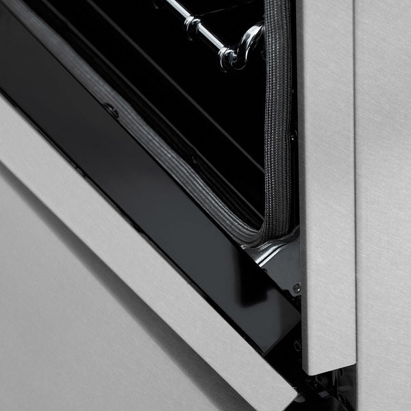 ZLINE 36 in. 4.6 cu. ft. Legacy Dual Fuel Range with 6 Burner Gas Cooktop and Electric Convection Oven in Satin Stainless Steel, Open Box-Good Condition
