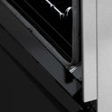 ZLINE 36 in. 4.6 cu. ft. Legacy Dual Fuel Range with 6 Burner Gas Cooktop and Electric Convection Oven in Satin Stainless Steel and Black Matte Door (RAS-BLM-36)