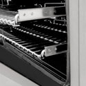 ZLINE 24 in. 2.8 cu. ft. Legacy Dual Fuel Range with 4 Burner Gas Cooktop and Electric Convection Oven in Satin Stainless Steel, Open Box-Great Condition