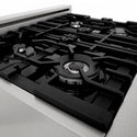 ZLINE 30 in. 4.0 cu. ft. Legacy Dual Fuel Range with 4 Burner Gas Cooktop and Electric Convection Oven in Satin Stainless Steel, Open Box-Great Condition