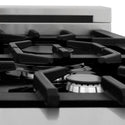 ZLINE 30 in. 4.0 cu. ft. Legacy Dual Fuel Range with 4 Burner Gas Cooktop and Electric Convection Oven in Satin Stainless Steel, Open Box-Great Condition