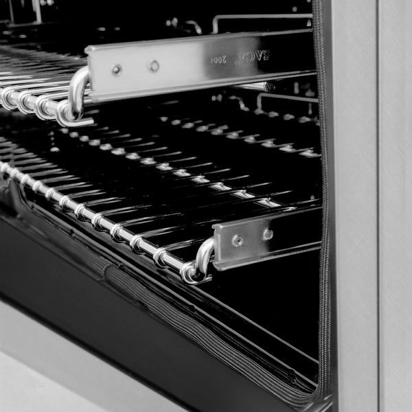 ZLINE 48 in. 6.0 cu. ft. Legacy Dual Fuel Range with 7 Burner Gas Cooktop and 2 Electric Ovens in Satin Stainless Steel, Open Box-Great Condition