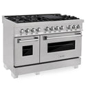 ZLINE 48 in. 6.0 cu. ft. Legacy Dual Fuel Range with 7 Burner Gas Cooktop and 2 Electric Ovens in Satin Stainless Steel, Open Box-Good Condition