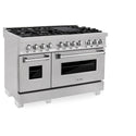 ZLINE 48 in. 6.0 cu. ft. Legacy Dual Fuel Range with 7 Burner Gas Cooktop and 2 Electric Ovens in Satin Stainless Steel, Open Box-Great Condition