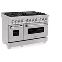 ZLINE 48 in. 6.0 cu. ft. Legacy Dual Fuel Range with 7 Burner Gas Cooktop and 2 Electric Ovens in Satin Stainless Steel, Open Box-Good Condition