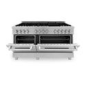 ZLINE 60 in. 7.4 cu. ft. Legacy Dual Fuel Range with 9 Burner Gas Cooktop and 2 Electric Convection Ovens in Satin Stainless Steel, Open Box-Good Condition