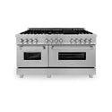 ZLINE 60 in. 7.4 cu. ft. Legacy Dual Fuel Range with 9 Burner Gas Cooktop and 2 Electric Convection Ovens in Satin Stainless Steel, Open Box-Good Condition