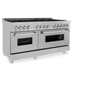 ZLINE 60 in. 7.4 cu. ft. Legacy Dual Fuel Range with 9 Burner Gas Cooktop and 2 Electric Convection Ovens in Satin Stainless Steel, Open Box-Good Condition