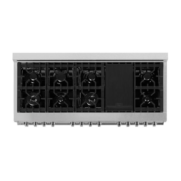 ZLINE 60 in. 7.4 cu. ft. Legacy Dual Fuel Range with 9 Burner Gas Cooktop and 2 Electric Convection Ovens in Satin Stainless Steel, Open Box-Good Condition