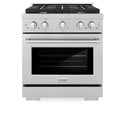 ZLINE 30 in. 4.2 cu. ft. Paramount Dual Fuel Range with 4 Burner Gas Cooktop and Electric Convection Oven in Satin Stainless Steel, Open Box-Great Condition