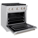 ZLINE 30 in. 4.2 cu. ft. Paramount Dual Fuel Range with 4 Burner Gas Cooktop and Electric Convection Oven in Satin Stainless Steel, Open Box-Good Condition