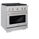 ZLINE 30 in. 4.2 cu. ft. Paramount Dual Fuel Range with 4 Burner Gas Cooktop and Electric Convection Oven in Satin Stainless Steel, Open Box-Great Condition