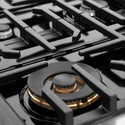 ZLINE 48 in. 6.7 cu. ft. Paramount Double Oven Dual Fuel Range with 8 Burner Gas Cooktop in Satin Stainless Steel (SDRS-48)
