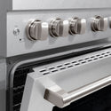 ZLINE 48 in. 6.7 cu. ft. Paramount Double Oven Dual Fuel Range with 8 Burner Gas Cooktop in Satin Stainless Steel (SDRS-48)