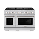 ZLINE 48 in. 6.7 cu. ft. Paramount Double Oven Dual Fuel Range with 8 Burner Gas Cooktop in Satin Stainless Steel, Open Box-Great Condition
