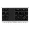 ZLINE 48 in. 6.7 cu. ft. Paramount Double Oven Dual Fuel Range with 8 Burner Gas Cooktop in Satin Stainless Steel (SDRS-48)