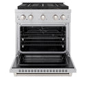ZLINE 30 in. 4.2 cu. ft. Paramount Dual Fuel Range with 4 Burner DuoPro™ Cooktop and Electric Convection Oven in Satin Stainless Steel, Open Box-Great Condition