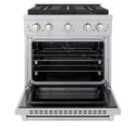 ZLINE 30 in. 4.2 cu. ft. Paramount Dual Fuel Range with 4 Burner DuoPro™ Cooktop and Electric Convection Oven in Satin Stainless Steel, Open Box-Good Condition