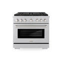 ZLINE 36 in. 5.2 cu. ft. Paramount Dual Fuel Range with 6 Burner DuoPro™ Cooktop and Electric Convection Oven in Satin Stainless Steel, Open Box-Good Condition
