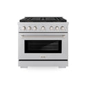 ZLINE 36 in. 5.2 cu. ft. Paramount Dual Fuel Range with 6 Burner DuoPro™ Cooktop and Electric Convection Oven in Satin Stainless Steel, Open Box-Great Condition
