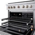 ZLINE 36 in. 5.2 cu. ft. Paramount Dual Fuel Range with 6 Burner DuoPro™ Cooktop and Electric Convection Oven in Satin Stainless Steel, Open Box-Good Condition