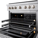 ZLINE 36 in. 5.2 cu. ft. Paramount Dual Fuel Range with 6 Burner DuoPro™ Cooktop and Electric Convection Oven in Satin Stainless Steel, Open Box-Great Condition