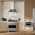 ZLINE 36 in. 5.2 cu. ft. Paramount Dual Fuel Range with 6 Burner DuoPro™ Cooktop and Electric Convection Oven in Satin Stainless Steel, Open Box-Great Condition