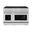 ZLINE 48 in. 6.7 cu. ft. Paramount Dual Fuel Range with 8 Burner DuoPro™ Cooktop and Dual Ovens in Satin Stainless Steel, Open Box-Good Condition