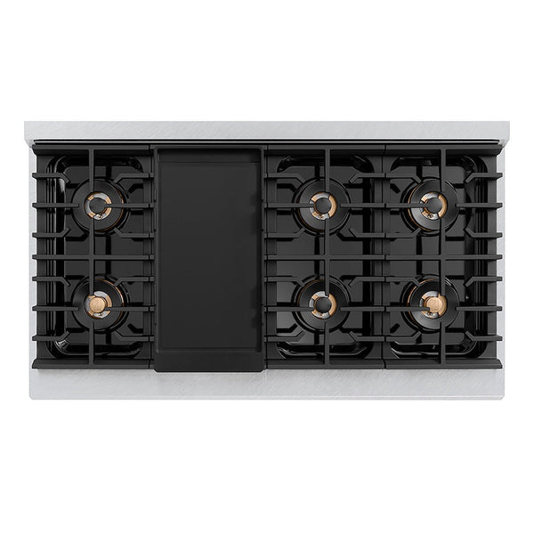 ZLINE 48 in. 6.7 cu. ft. Paramount Dual Fuel Range with 8 Burner DuoPro™ Cooktop and Dual Ovens in Satin Stainless Steel, Open Box-Good Condition