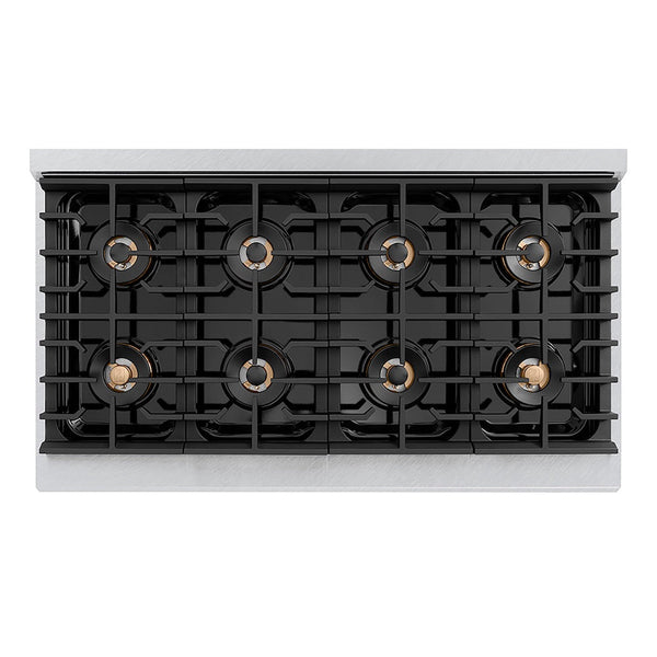ZLINE 48 in. 6.7 cu. ft. Paramount Dual Fuel Range with 8 Burner DuoPro™ Cooktop and Dual Ovens in Satin Stainless Steel, Open Box-Good Condition