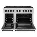 ZLINE Autograph Edition 48 in. 6.7 cu. ft. Paramount Dual Fuel Range with 8 Burner DuoPro™ Cooktop and Dual Ovens in Satin Stainless Steel and Matte Black Accents, Open Box-Great Condition