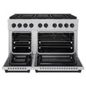 ZLINE Autograph Edition 48 in. 6.7 cu. ft. Paramount Dual Fuel Range with 8 Burner DuoPro™ Cooktop and Dual Ovens in Satin Stainless Steel and Matte Black Accents, Open Box-Good Condition