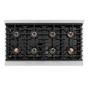 ZLINE Autograph Edition 48 in. 6.7 cu. ft. Paramount Dual Fuel Range with 8 Burner DuoPro™ Cooktop and Dual Ovens in Satin Stainless Steel and Matte Black Accents, Open Box-Good Condition