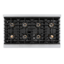 ZLINE Autograph Edition 48 in. 6.7 cu. ft. Paramount Dual Fuel Range with 8 Burner DuoPro™ Cooktop and Dual Ovens in Satin Stainless Steel and Matte Black Accents, Open Box-Great Condition
