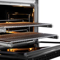 ZLINE Autograph Edition 36 in. 5.2 cu. ft. Paramount Dual Fuel Range with 6 Burner DuoPro™ Cooktop and Electric Convection Oven in Satin Stainless Steel with Black Matte Door and Champagne Bronze Accents, Open Box-Good Condition
