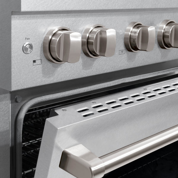 ZLINE 30 in. 4.2 cu. ft. Paramount Gas Range with 4 Burner Cooktop and Convection Gas Oven in Satin Stainless Steel, Open Box-Great Condition