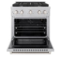 ZLINE 30 in. 4.2 cu. ft. Paramount Gas Range with 4 Burner Cooktop and Convection Gas Oven in Satin Stainless Steel, Open Box-Great Condition