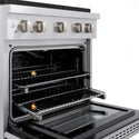 ZLINE 30 in. 4.2 cu. ft. Paramount Gas Range with 4 Burner Cooktop and Convection Gas Oven in Satin Stainless Steel, Open Box-Great Condition
