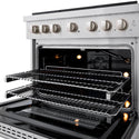 ZLINE 36 in. 5.2 cu. ft. Paramount Gas Range with 6 burner Cooktop and Convection Gas Oven in Satin Stainless Steel (SGRS-36)