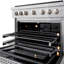 ZLINE 36 in. 5.2 cu. ft. Paramount Gas Range with 6 Burner Cooktop and Convection Gas Oven in Satin Stainless Steel, Open Box-Great Condition