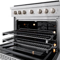 ZLINE 36 in. 5.2 cu. ft. Paramount Gas Range with 6 Burner Cooktop and Convection Gas Oven in Satin Stainless Steel, Open Box-Good Condition