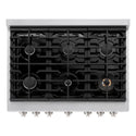 ZLINE 36 in. 5.2 cu. ft. Paramount Gas Range with 6 Burner Cooktop and Convection Gas Oven in Satin Stainless Steel, Open Box-Good Condition