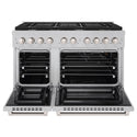 ZLINE 48 in. 6.7 cu. ft. Paramount Double Oven Gas Range with 8 Burner Cooktop in Satin Stainless Steel, Open Box-Great Condition