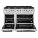 ZLINE 48 in. 6.7 cu. ft. Paramount Double Oven Gas Range with 8 Burner Cooktop in Satin Stainless Steel, Open Box-Good Condition