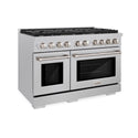 ZLINE 48 in. 6.7 cu. ft. Paramount Double Oven Gas Range with 8 Burner Cooktop in Satin Stainless Steel, Open Box-Good Condition