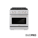 ZLINE 30 in. 4.2 cu. ft. Paramount Gas Range with 4 Burner DuoPro™ Cooktop and Convection Gas Oven in Satin Stainless Steel, Open Box-Great Condition