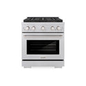 ZLINE 30 in. 4.2 cu. ft. Paramount Gas Range with 4 Burner DuoPro™ Cooktop and Convection Gas Oven in Satin Stainless Steel, Open Box-Great Condition