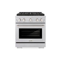 ZLINE 30 in. 4.2 cu. ft. Paramount Gas Range with 4 Burner DuoPro™ Cooktop and Convection Gas Oven in Satin Stainless Steel, Open Box-Good Condition