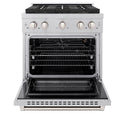 ZLINE 30 in. 4.2 cu. ft. Paramount Gas Range with 4 Burner DuoPro™ Cooktop and Convection Gas Oven in Satin Stainless Steel, Open Box-Good Condition